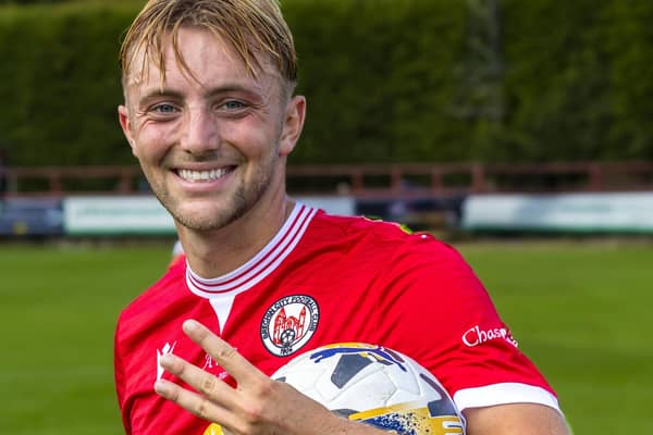 Grady McGrath grabbed a hat-trick as City beat Lossiemouth 4-0 (pic: Graeme Youngson)