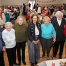 ​The Duchess of Fife (centre) is pictured with some of the 150 guests who attended the tea party. (Wallace Ferrier)