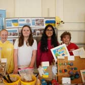 The Burnside pupils are pictured with their products at the Social Enterprise Academy Awards.
