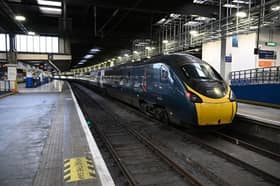 Train at Euston Station.