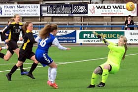 Montrose pile pressure on the East Fife goal during a recent meeting between the two. Pic by Phoenix Photography