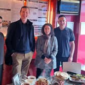 Dave Doogan and Mairi Gougeon are pictured with Ajay Kumar, Gummy Kalsi, Dave Singh and Indi Singh.