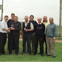 Arbroath Royal British Legion held its annual golf championships at Arbroath Golf Course in June, 2002. The prizes were presented by pro Lindsay Ewart to winner Jack Edward runner-up Alan Mowatt.