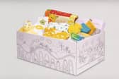 ​The boxes contain a range of essential items.