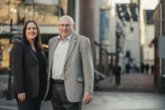 Scotland’s Towns Partnership Chief Officer Kimberley Guthrie and Scotland’s Towns Partnership chair Professor Leigh Sparks. (Picture: Jamie Simpson)