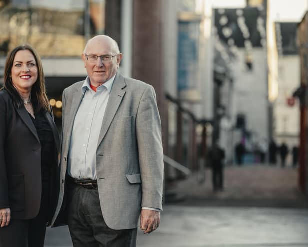Scotland’s Towns Partnership Chief Officer Kimberley Guthrie and Scotland’s Towns Partnership chair Professor Leigh Sparks. (Picture: Jamie Simpson)