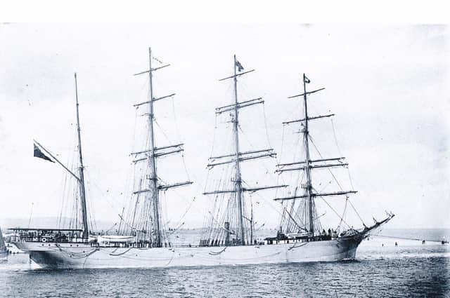A sailing ship leaves the South Esk bound for a faraway shore