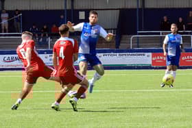 Terry Masson, seen here against Formartine at the weekend, will be rewarded for his service to Montrose with a testimonial this weekend. Pic by Phoenix Photography