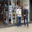 Stephen Gethins is pictured with Bookhouse manager Peter Rome.