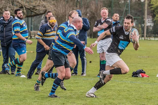 The game is similar to touch rugby – with seven-a-side but with a ball containing ball bearings and bells to make it audible. The referee also provides a running commentary. Pic: David Cotter.