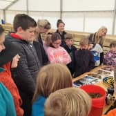 The pupils learned about different aspects of food production, joined by Mairi Gougeon MSP.