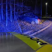 Watch the moment drink driver is arrested after crashing into tree 