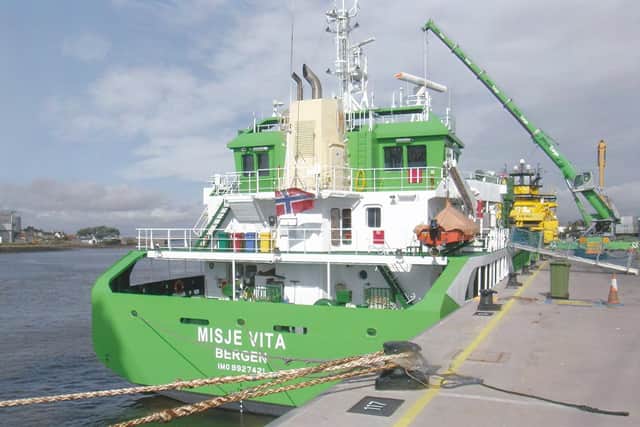 Hybrid propelled coaster Misje Vita at Montrose.