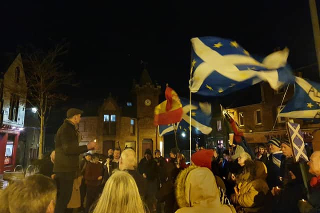​More than 200 people turned out for a candle-lit vigil in Kirrie square on ‘Brexit day’ in 2020.