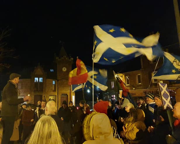 ​More than 200 people turned out for a candle-lit vigil in Kirrie square on ‘Brexit day’ in 2020.