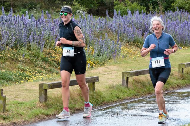 Sophie Milne from Montrose and Linda Lynch from Forfar keep smiling