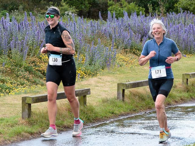 Sophie Milne from Montrose and Linda Lynch from Forfar keep smiling