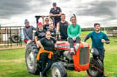 The Learner Engagement Team trying out ‘Farm Fitness’ before taking along groups of students for a health and well-being experience in the countryside.