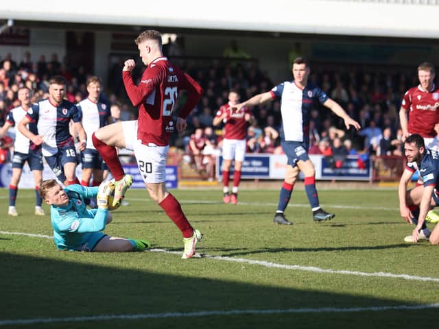 Jack Hamilton was in the thick of the action throughout Saturday's 3-3 draw. Pic by Graham Black