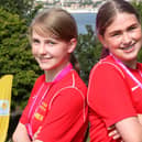 Amber (left) and Iona (Right) are pictured raising funds at the recent Dundee Kiltwalk. (Wallace Ferrier)