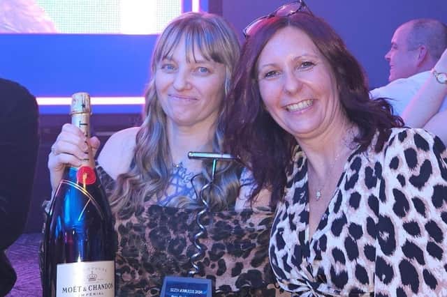 Kim Henderson and Susan Campbell from The Stag are pictured with the award.