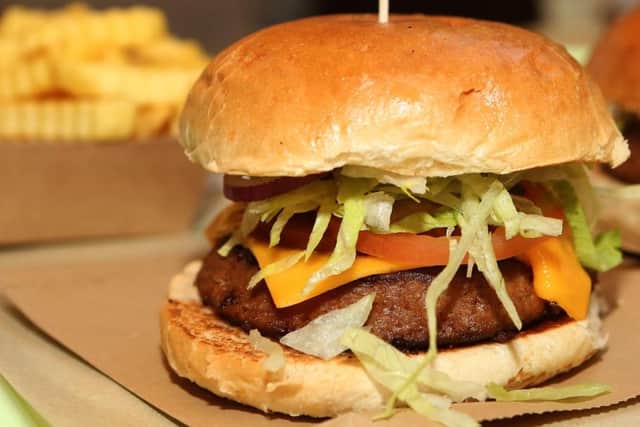 A vegan burger