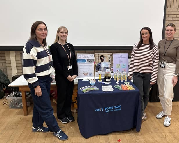Staff from the Quit Your Way team and staff from Dundee charity Just Bee launched the campaign.