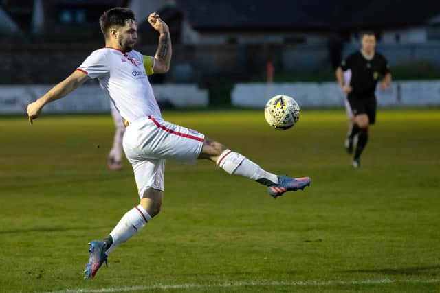 Brechin City in possession against Lossiemouth (Pic: Graeme Youngson)