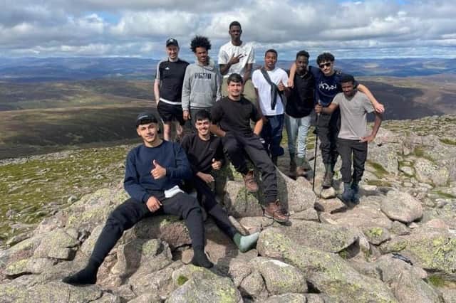 ​Members of the Horizon group at the summit of Mount Keen, which was made possible with the National Lottery funding.