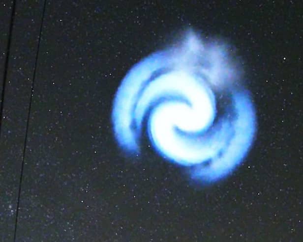 A webcam in Plaški, Croatia caught the spectacle in clear detail.