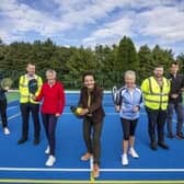 The dual-purpose courts feature the first outdoor facility in the Dundee area for playing Pickleball.