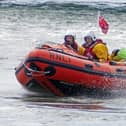 The Margaret Olive puts to sea after Saturday’s ceremony. ​(RNLI Montrose/Phoenix Photography)