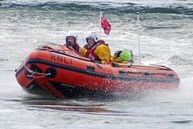 The Margaret Olive puts to sea after Saturday’s ceremony. ​(RNLI Montrose/Phoenix Photography)