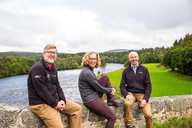 Pictured are Grant Moir, Cairngorms National Park Authority chief executive; Biodiversity Minister Lorna Slater and Cairngorms National Park Authority Board convener Sandy Bremner.
