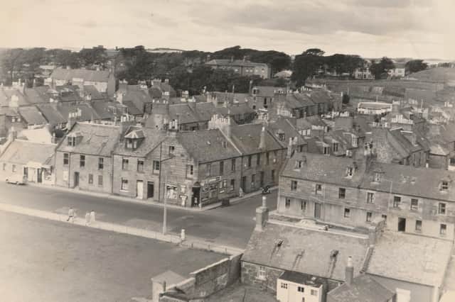 Virtually everything in this view of Ladyloan, taken from The Signal Tower, has been demolished. The picture was taken in the 1960s, before the dual carriageway was carved through Arbroath - with a very bloody knife.
