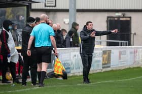 Andy Kirk gives his instructions at the weekend. Pic Graeme Youngson