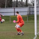 David Cox netted twice as Brechin eased to the win in Huntly. Pic by Graeme Youngson