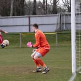 David Cox netted twice as Brechin eased to the win in Huntly. Pic by Graeme Youngson