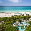 Stunning view from an 'Oceanfront' room at The Palms Hotel & Spa. Image: J Kevin Foltz