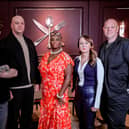 Great British Menu judges, from left, Ed Gamble, Ben Thomson, Andi Oliver, Lorna McNee and Tom Kerridge. (Pic: Optomen Television Ltd)
