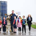 ​​Pupils from across Scotland are pictured at the competition’s launch with with Head of Show David Tennant.