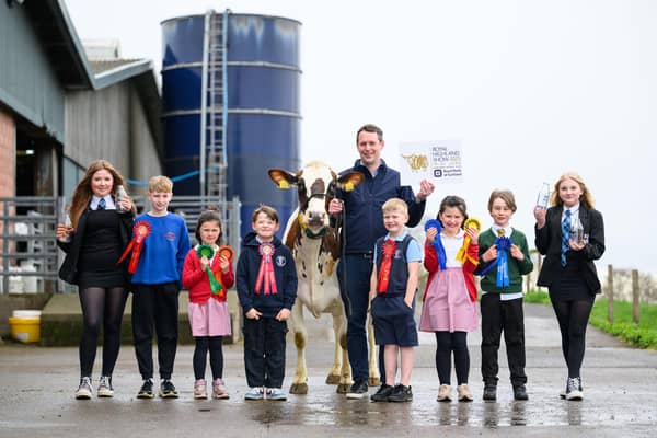 ​​Pupils from across Scotland are pictured at the competition’s launch with with Head of Show David Tennant.