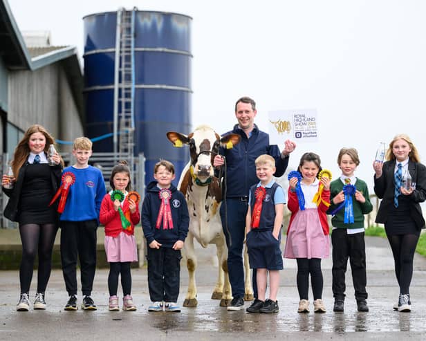 ​​Pupils from across Scotland are pictured at the competition’s launch with with Head of Show David Tennant.