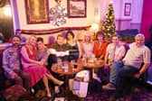 Fulwell 73 produced Gavin and Stacey Christmas Special for the BBC featuring business partner James Corden  (No. n/a) - Picture Shows:  Jason (ROB WILFORT), Stacey (JOANNA PAGE), Gavin (MATTHEW HORNE), Smithy (JAMES CORDEN), Nessa (RUTH JONES), Pam (ALISON STEADMAN), Gwen (MELANIE WALTERS), Bryn (ROB BRYDON), Mick (LARRY LAMB) - (C) GS TV Productions Ltd - Photographer: Tom Jackson.