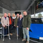 Harry Corsie and Jim Christie, Lethen Park residents, visit the Aberdeen Porsche garage