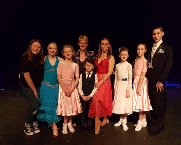 Some of Kim's young pupils got the chance to meet former Strictly star Kristina Rihanoff.