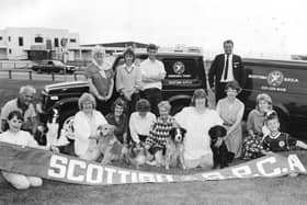 ​The Scottish Society for the Prevention of Cruelty to Animals (SSPCA) held a Summer Fayre in June, 1988. The picture shows the Arbroath, Forfar and Montrose SSPCA branch committee after a very successful day.