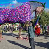 Watch as War Horse memorial gets purple poppy coat to remember fallen service animals