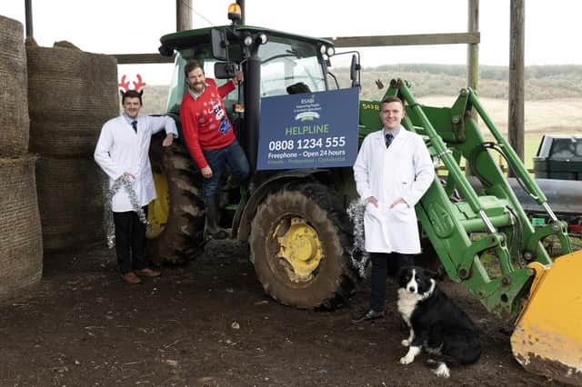 Auctioneers Murray Steel (left) and Andrew Weir (right) join Jim Smith to launch the campaign.