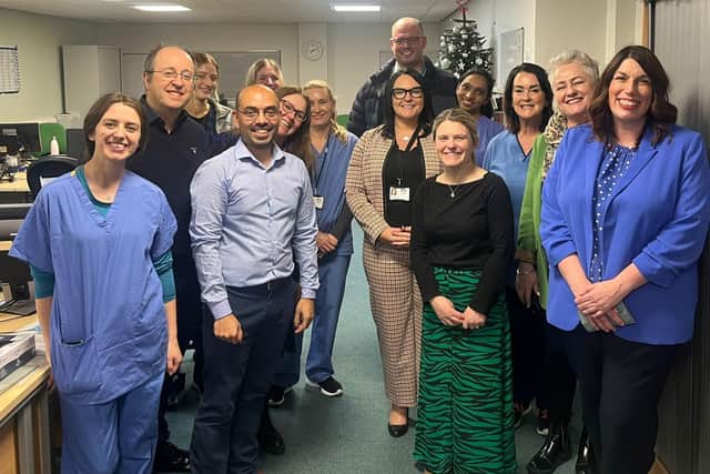 Chief Executive Nicky Connor and Director of People and Culture Elaine Watson visited the out of hours team.